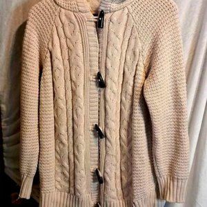 LCW Casual Womens Herringbone Sweater off white XXL